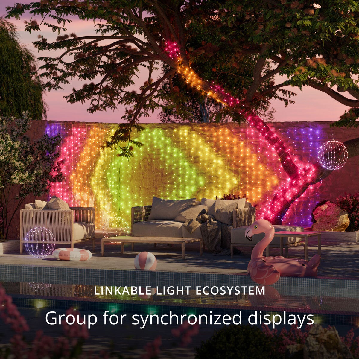 158ft (48m) Twinkly Generation II 600 App Controlled Multicolour + White Strings LED Lights