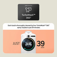 LG Series 7 AI Direct Drive W4X7016TWB, 11kg/6kg Washer Dryer, E Rated in White