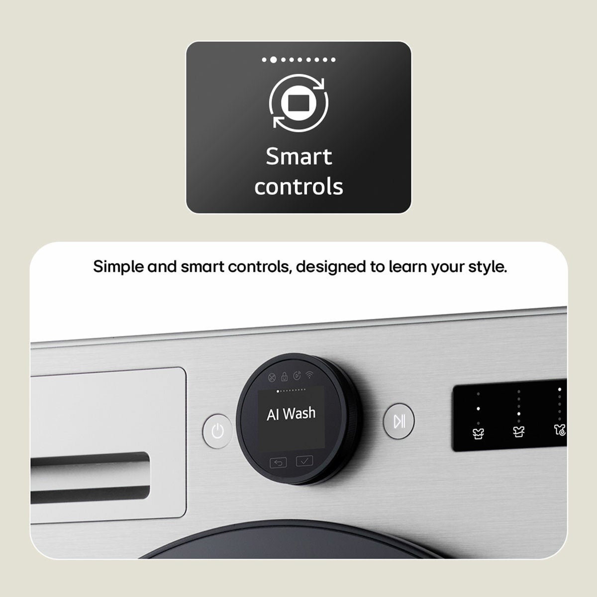 LG Series 7 AI Direct Drive W4X7016TWB, 11kg/6kg Washer Dryer, E Rated in White