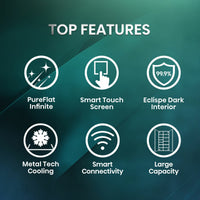 Hisense PureFlat Eclipse RS9P628GPFE, Plumbed Side By Side Fridge Freezer, E Rated In Dark Steel