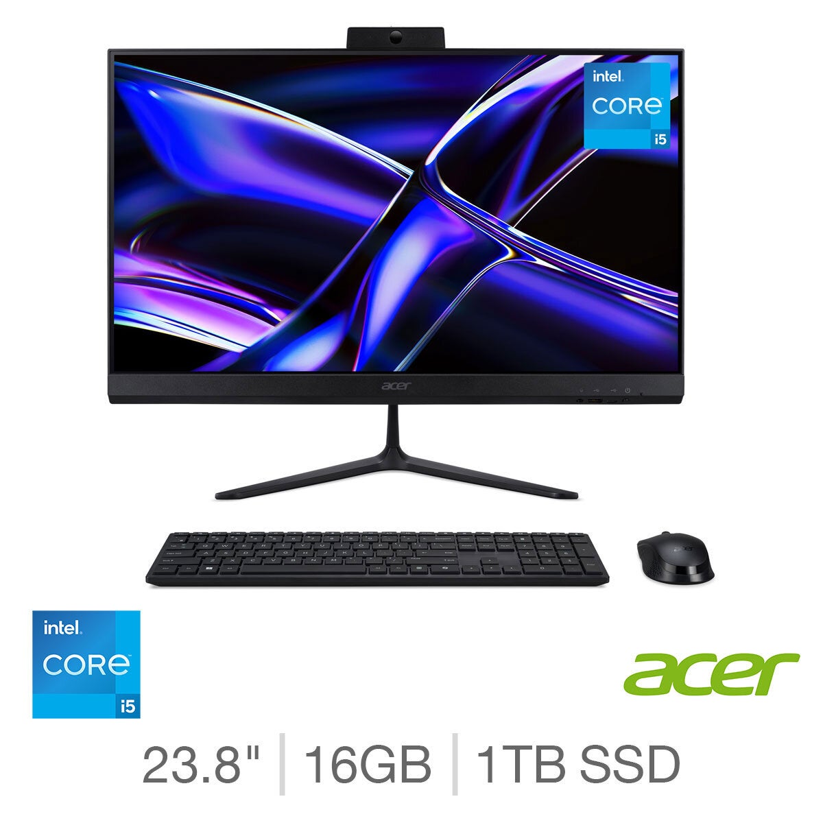 Acer C24-B, Intel Core i5, 16GB RAM, 1TB SSD, 23.8 Inch All in One Desktop PC, DQ.BR8EK.001