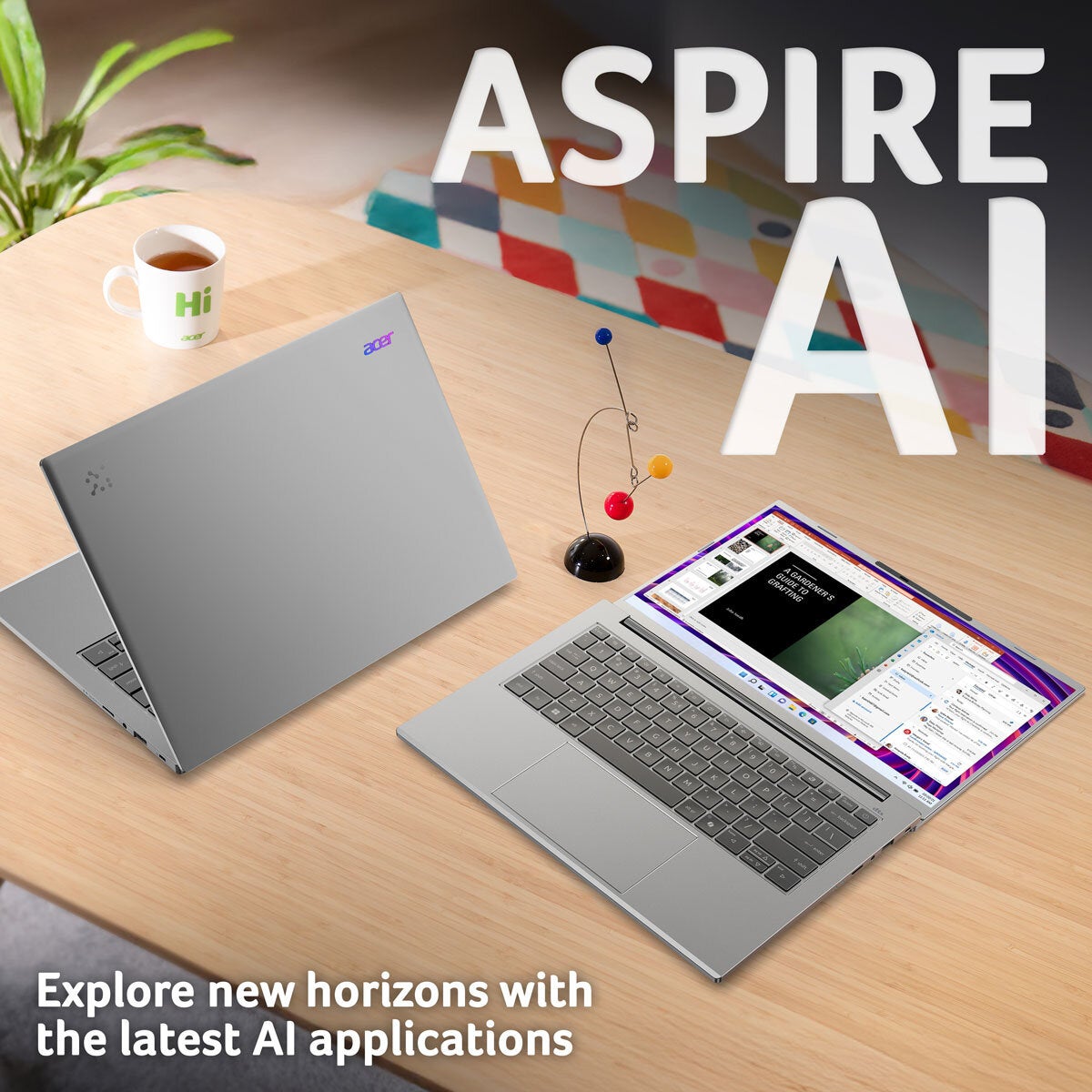 Acer Aspire 14 AI, Copilot+ PC, AMD Ryzen AI 5, 16GB RAM, 512GB SSD, 14 Inch OLED Laptop, NX.JNZEK.001