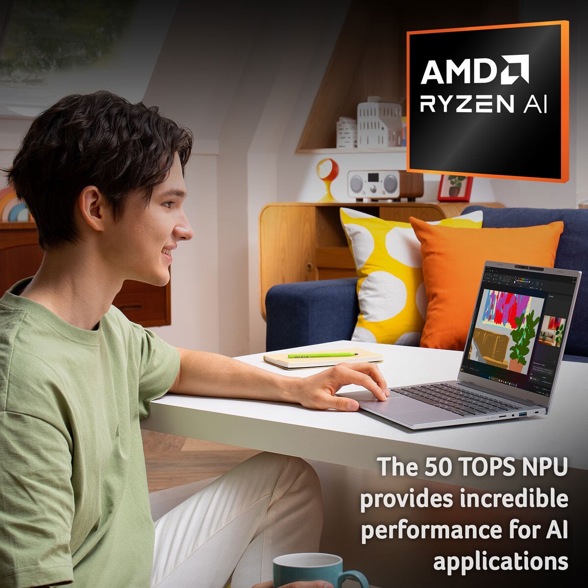 Acer Aspire 14 AI, Copilot+ PC, AMD Ryzen AI 5, 16GB RAM, 512GB SSD, 14 Inch OLED Laptop, NX.JNZEK.001