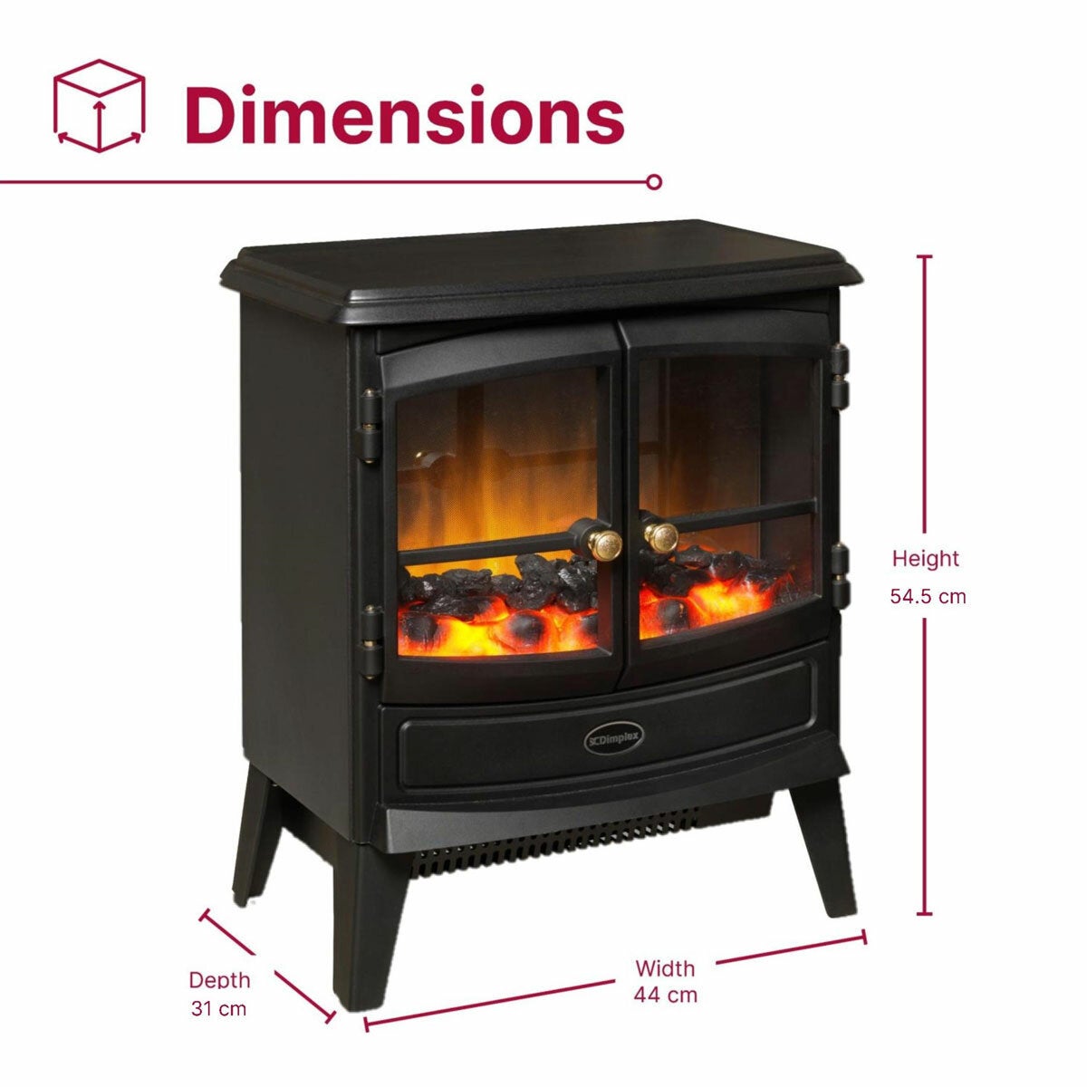 Dimplex Springborne Optiflame Electric Freestanding Stove, 2kW