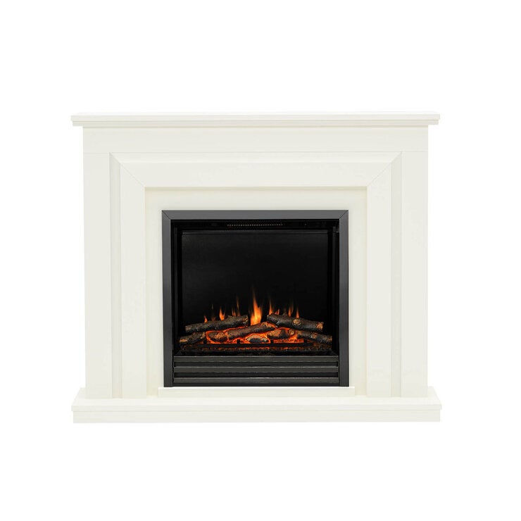 Flare Whitham Electric Fireplace Suite in Soft White, 2kW