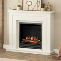 Flare Whitham Electric Fireplace Suite in Soft White, 2kW