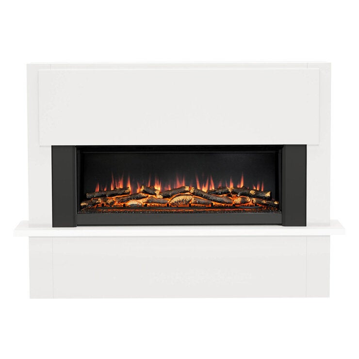 Flare Fairview Electric Fireplace Suite in White, 2kW