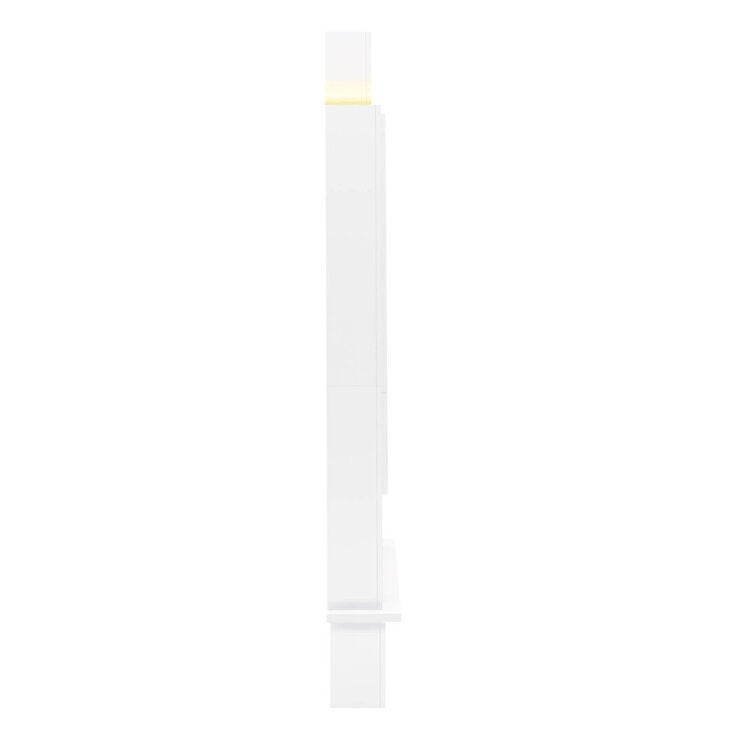 Flare Oxton Wall Mounted Chimney Breast Fireplace Suite in White, 2kW