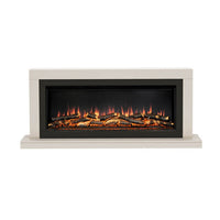 Flare Elyce Grande Wall Mounted Electric Fireplace in Cream, 2kW