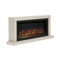 Flare Elyce Grande Wall Mounted Electric Fireplace in Cream, 2kW