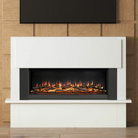 Flare Fairview Electric Fireplace Suite in White, 2kW