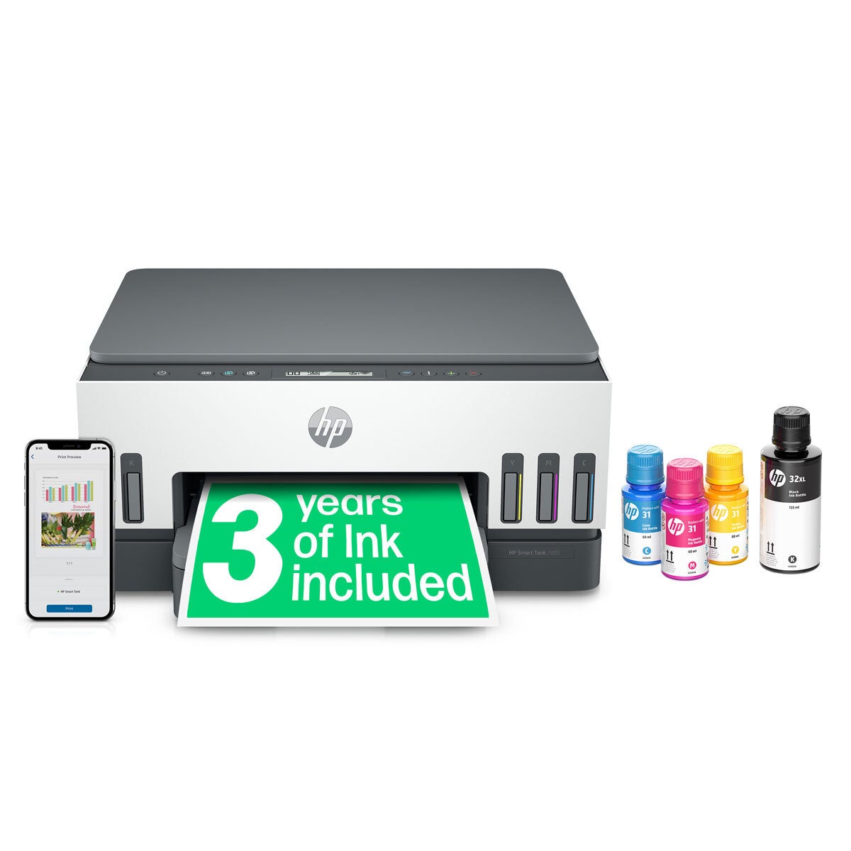 HP Smart Tank 7005 AIO A4 Wireless Printer