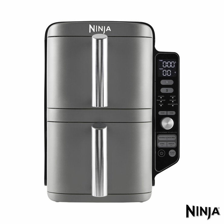 Ninja SL400UK Double Stack XL 9.5L Air Fryer in Silver