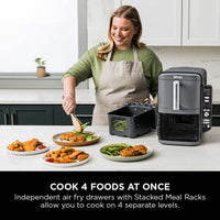 Ninja SL400UK Double Stack XL 9.5L Air Fryer in Silver