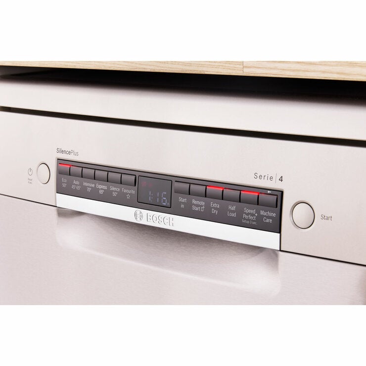 Bosch Series 4 SMS4EMI06G, 14 Place Setting, Freestanding Dishwasher, B Rated in Inox