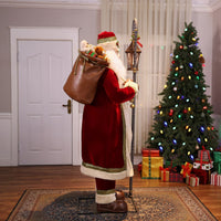 6ft (183cm) Animated Santa with Motion Sensor, Singing & LED Lantern