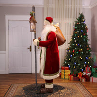 6ft (183cm) Animated Santa with Motion Sensor, Singing & LED Lantern