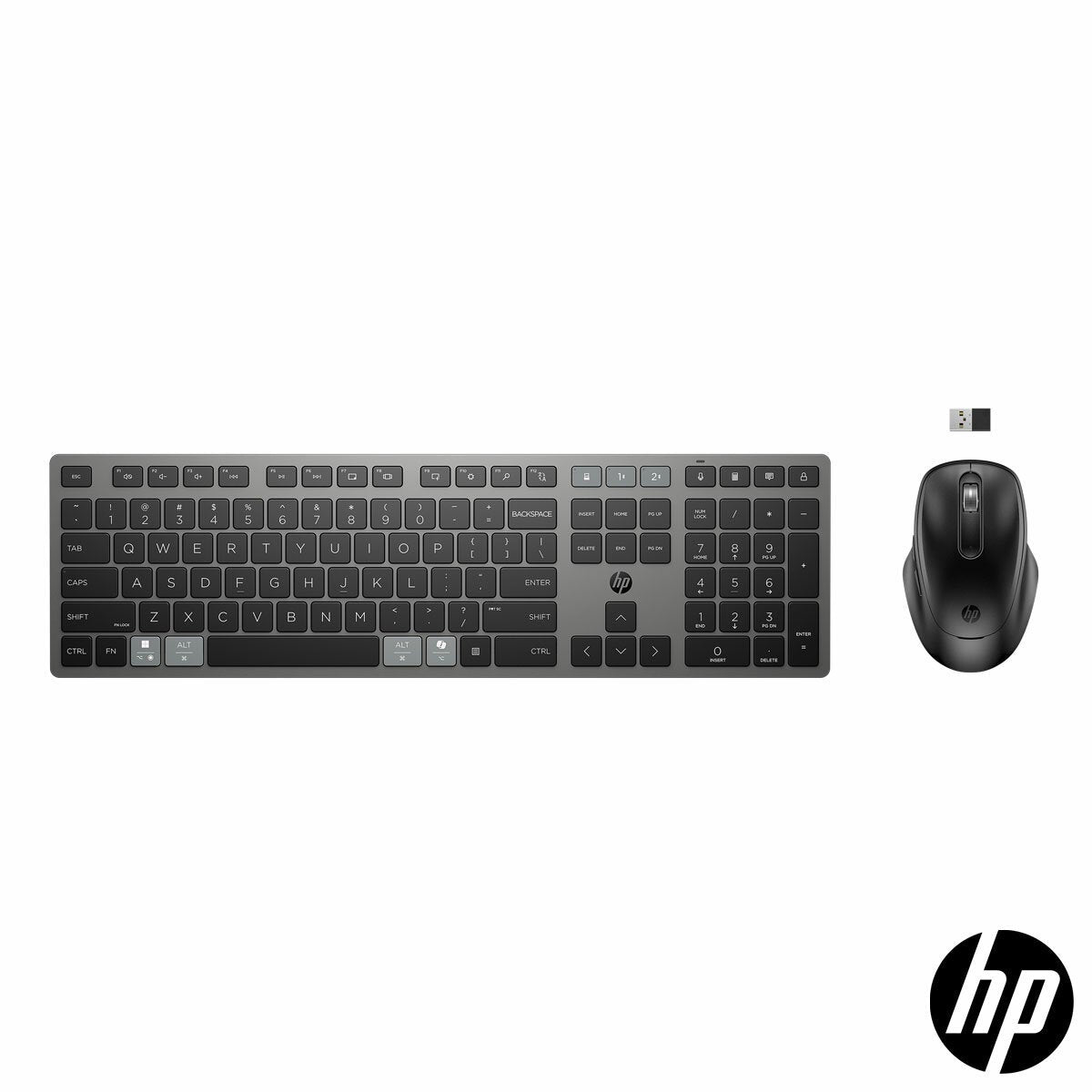 HP Multi-Device Ultra-Fast Rechargeable Wireless Keyboard and Mouse Combo