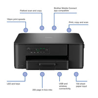 Brother 3-in-1 compact inkjet colour printer, DCP-J1260W