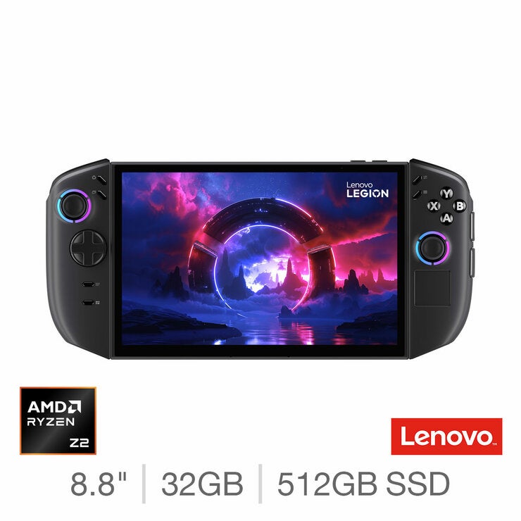 Lenovo Legion Go, AMD Ryzen Z2, 32GB RAM, 512GB SSD, 8.8 Inch OLED Handheld Gaming PC Console, 83N1000NUK