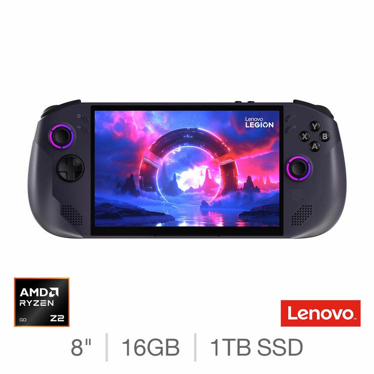 Lenovo Legion Go S, AMD Ryzen Z2 Go, 16GB RAM, 1TB SSD, 8 Inch Handheld Gaming PC Console, 83L3003BUK