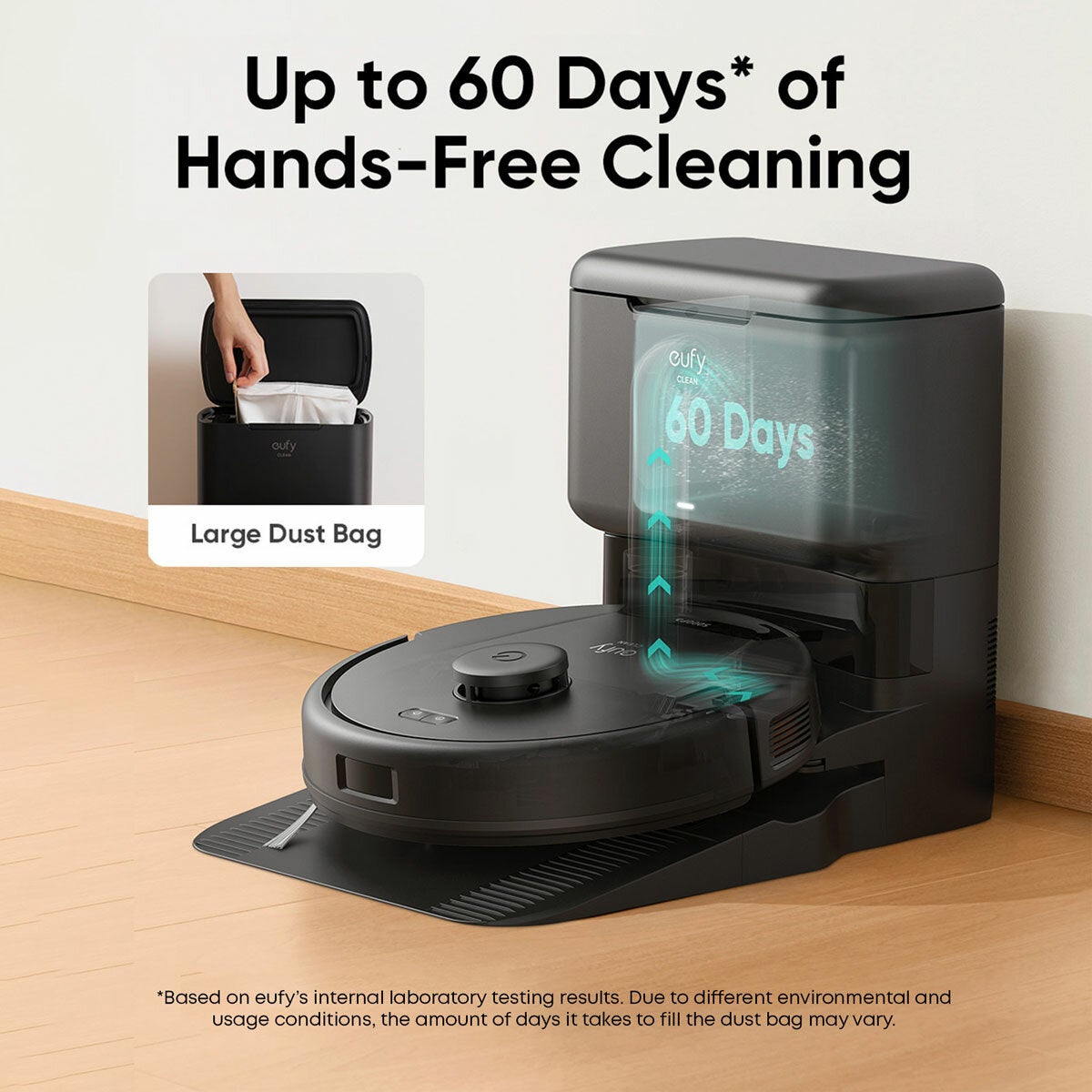 eufy L60 Hybrid Robot Vacuum with Self-Empty Station, Hair Detangling Technology, and Mop