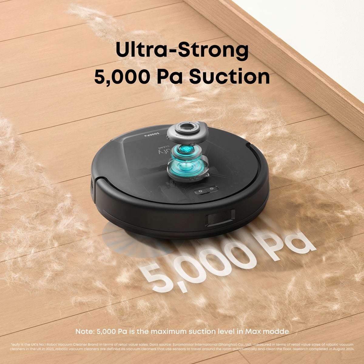 eufy L60 Hybrid Robot Vacuum with Self-Empty Station, Hair Detangling Technology, and Mop