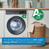 Bosch WGH254A0GB Series 6 10kg Washing Machine, A rated in White