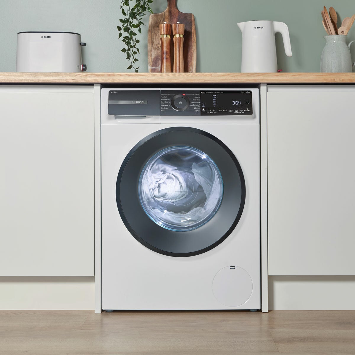 Bosch WGH254A0GB Series 6 10kg Washing Machine, A rated in White