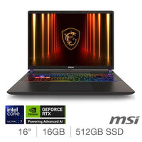 MSI Vector 16 HX AI A2XW, Intel Core Ultra 7, 16GB RAM, 512GB SSD, NVIDIA GeForce RTX 5070 Ti, 16 Inch Gaming Laptop, 9S7-15M352-403