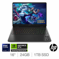 HP OMEN, Intel Core Ultra 7, 24GB, 1TB SSD, NVIDIA GeForce RTX 5070, 16 Inch Gaming Laptop, 16-am0011na