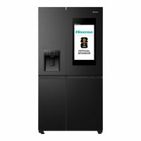 Hisense PureFlat Eclipse RS9P628GPFE, Plumbed Side By Side Fridge Freezer, E Rated In Dark Steel