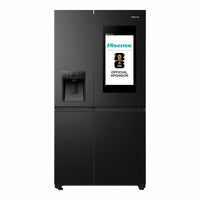 Hisense PureFlat Eclipse RS9P628GPFE, Plumbed Side By Side Fridge Freezer, E Rated In Dark Steel