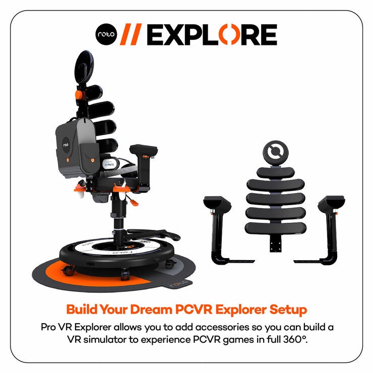 Roto VR Chair with Pro Controller Holders & Pro Mat