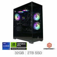 CyberPower, Intel Core i9, 32GB RAM, 2TB SSD, NVIDIA GeForce RTX 5080, Gaming Desktop PC