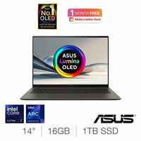 ASUS Zenbook S14, Intel Core Ultra 7, 16GB RAM, 1TB SSD, 14 Inch OLED Laptop, UX5406SA-PZ040W
