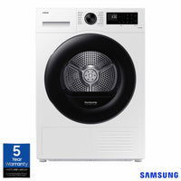 Samsung Series 5 DV90CGC0A0AEEU, 9kg Heat Pump Tumble Dryer, A++ Rated in White