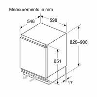 Bosch Series 4, KUR21VFE0G Built Under Fridge, E Rated
