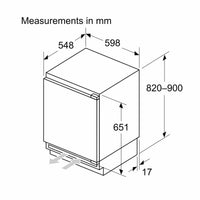 Bosch Series 4, GUN21VFE0G Built Under Freezer, E Rated