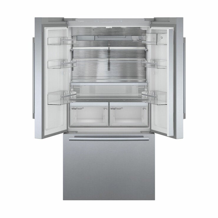 Bosch KFF96PIEP Multidoor Fridge Freezer, E Rated in Silver
