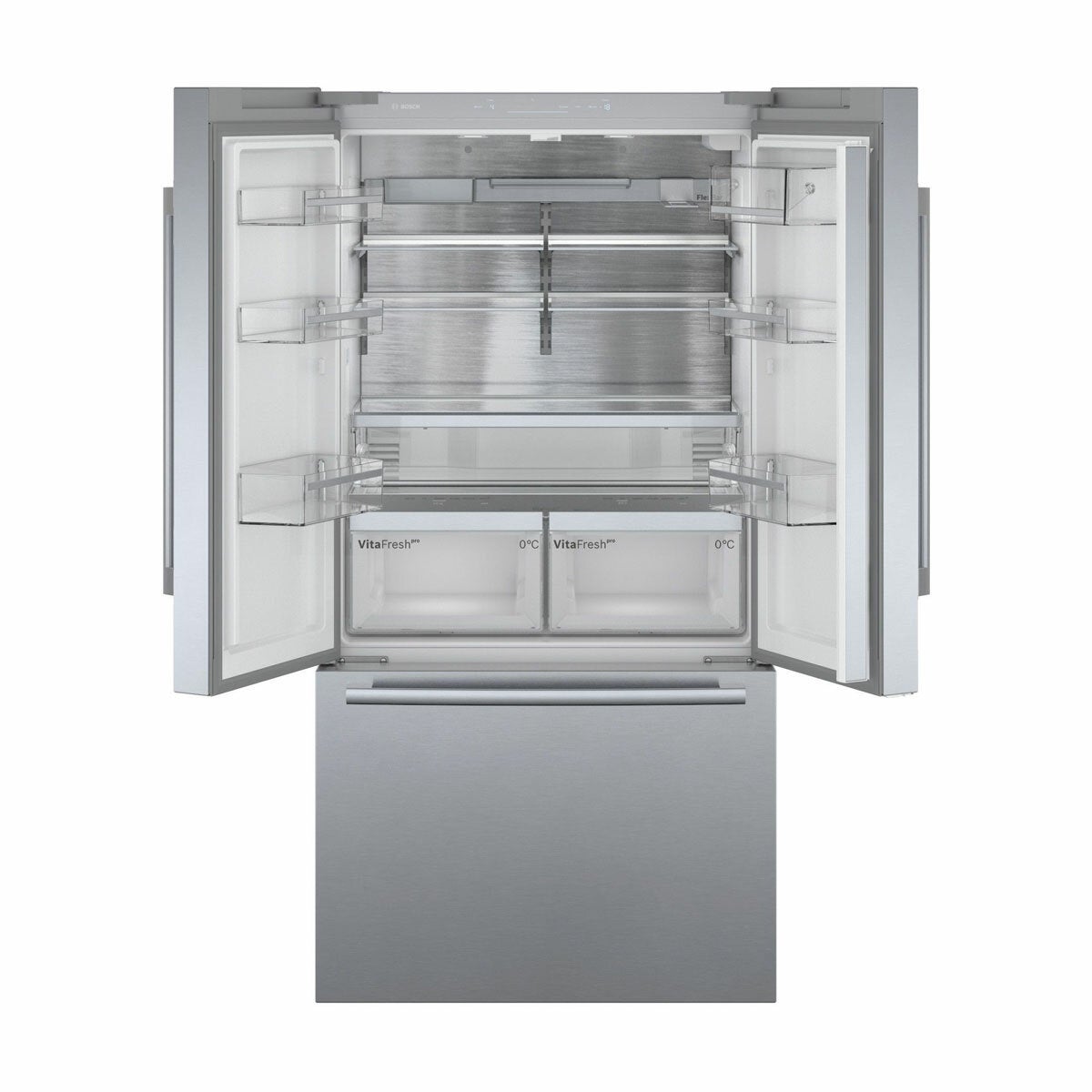 Bosch KFF96PIEP Multidoor Fridge Freezer, E Rated in Silver