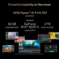 ASUS ProArt Copilot+ PC, AMD Ryzen AI 9, 32GB RAM, 2TB SSD, NVIDIA 5070 Ti, 16 Inch OLED Laptop, H7606WR-SE004W