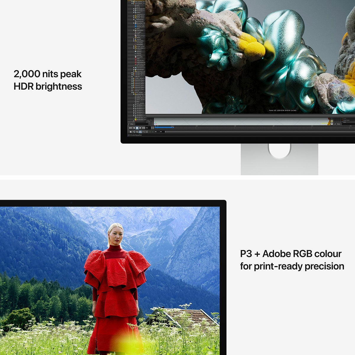 Apple Studio Display XDR, 27 Inch Retina 5K Monitor, Nano-texture Glass, with VESA mount adapter (Stand Not Included), MFEQ4B/A