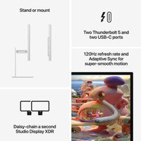 Apple Studio Display XDR, 27 Inch Retina 5K Monitor, Nano-texture Glass, with VESA mount adapter (Stand Not Included), MFEQ4B/A