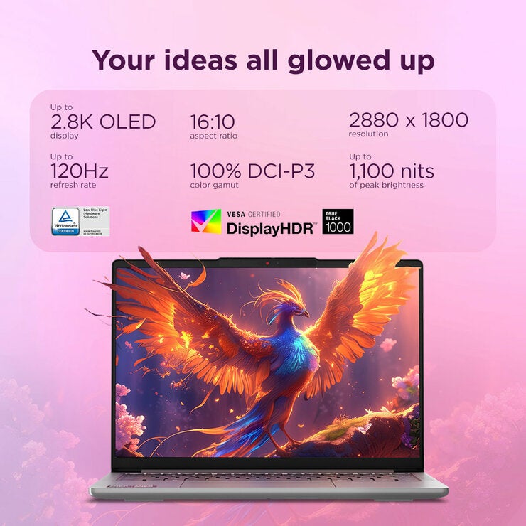 Lenovo IdeaPad Pro 5 14AGP11 Copilot+PC, AMD Ryzen AI 7, 32GB RAM, 1TB SSD, 14 Inch OLED Laptop, 83SG000GUK