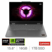 Lenovo LOQ 15ARP11, AMD Ryzen 7, 16GB RAM, 1TB SSD, NVIDIA GeForce RTX 5050, 15.6 Inch, Gaming Laptop, 83VA0007UK