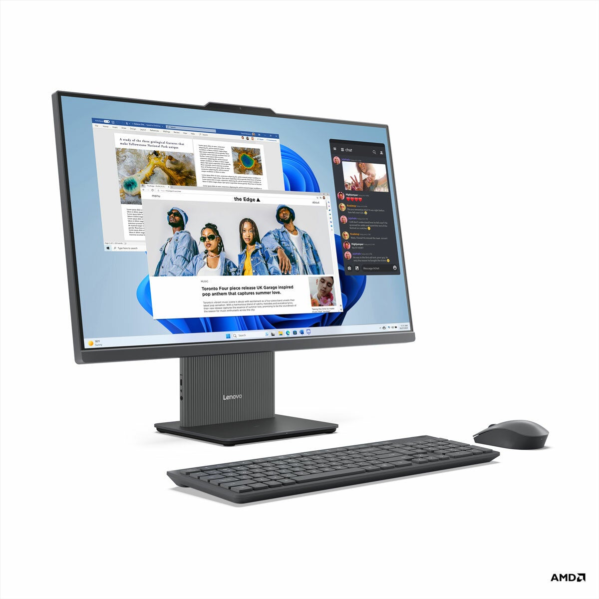 Lenovo IdeaCentre, AMD Ryzen 7, 16GB, 512GB SSD, 27 inch All In One Desktop, F0HQ0088UK