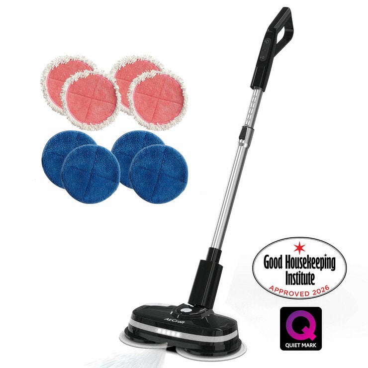 AirCraft PowerGlide Cordless Hard Floor Cleaner & Polisher Black + Extra Set of Pads