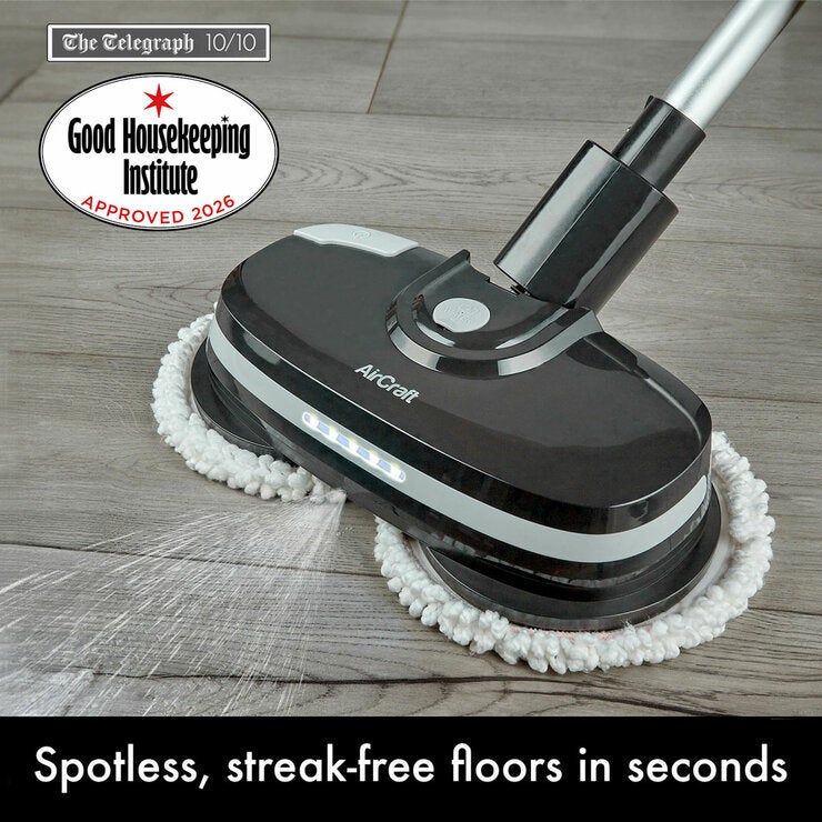 AirCraft PowerGlide Cordless Hard Floor Cleaner & Polisher Black + Extra Set of Pads
