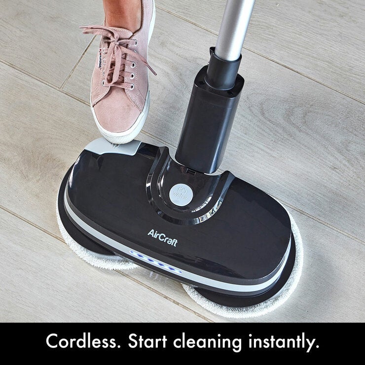 AirCraft PowerGlide Cordless Hard Floor Cleaner & Polisher Black + Extra Set of Pads